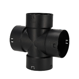 PP Kruis klik T-stuk, 60 mm, voor drainagebuis
