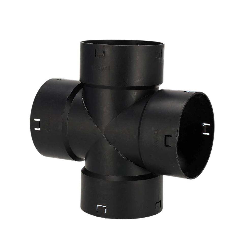 PP Kruis klik T-stuk, 60 mm, voor drainagebuis