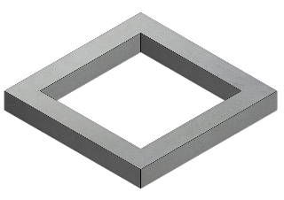 Betonstelrand vierkant, 82x82x6cm, sparing 60cm