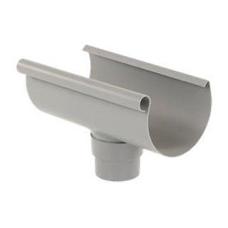 S-lon gootuitloop voor mastgoot 150mm ⌀70-80mm, grijs, lijm