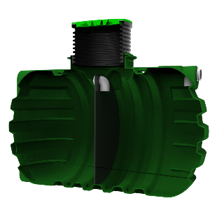 MW Septictank polyetheen, 2- kamersysteem 3000 liter